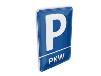 Blechpostkarte Parken 10x14 cm PLW Parkplatz Metall Deko...