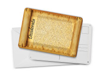 Blechpostkarte Spruch 10x14 cm Desiderata Gedicht Englisch Deko Schild