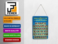 Blechpostkarte Spruch 10x14 cm the presidents of United States Deko Schild