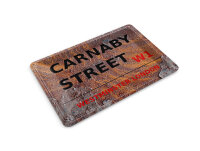 Blechpostkarte London 14x10cm Westminster Carnaby Street...