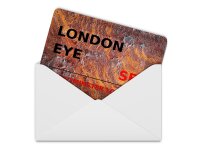 Blechpostkarte London 14x10cm Westminster London Eye SE1 Deko Schild