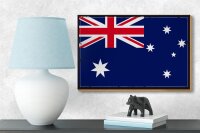 Holzschild Flagge Australien 18x12cm Retro Flag Australia