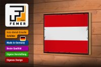 Holzschild Flagge Österreich 18x12cm Retro Flag of Austria