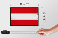 Holzschild Flagge Österreich 18x12cm Retro Flag of Austria