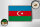 Holzschild Flagge Aserbaidschan 18x12cm Retro Azerbaijan