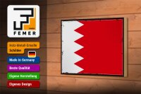 Holzschild Flagge Bahrains 18x12cm Retro Flag of Bahrain