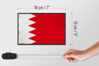 Holzschild Flagge Bahrains 18x12cm Retro Flag of Bahrain