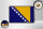 Holzschild Flagge Bosnien und Herzegowina 18x12cm Retro