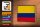 Holzschild Flagge Kolumbien 18x12cm Retro Flag Colombia