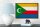 Holzschild Flagge der Komoren 18x12cm Retro Flag Comoros