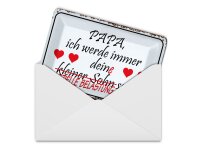 Blechpostkarte Spruch 14x10cm Papa ich werde dein kleiner Sohn Deko Schild