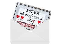 Blechpostkarte Spruch 14x10cm Mama ich werde dein kleiner Sohn Deko Schild