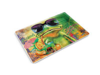 Blechpostkarte Frosch 14x10 cm Cocktail Mojito Summer Strand Deko Schild