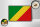 Holzschild Flagge Kongo 18x12cm Retro Flag of the Congo