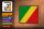Holzschild Flagge Kongo 18x12cm Retro Flag of the Congo
