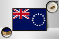 Holzschild Flagge Cookinseln 18x12cm Retro Cook Islands