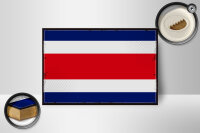 Holzschild Flagge Costa Ricas 18x12cm Retro Costa Rica