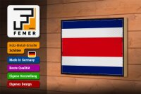 Holzschild Flagge Costa Ricas 18x12cm Retro Costa Rica