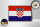 Holzschild Flagge Kroatien 18x12 cm Retro Flag of Croatia