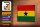 Holzschild Flagge Ghanas 18x12 cm Retro Flag of Ghana Dekoration