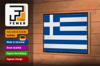 Holzschild Flagge Griechenlands 18x12 cm Retro Flag Greece Dekoration