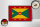 Holzschild Flagge Grenadas 18x12 cm Retro Flag of Grenada Dekoration