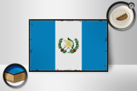 Holzschild Flagge Guatemalas 18x12 cm Retro Flag Guatemala Dekoration