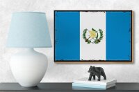 Holzschild Flagge Guatemalas 18x12 cm Retro Flag Guatemala Dekoration