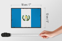 Holzschild Flagge Guatemalas 18x12 cm Retro Flag Guatemala Dekoration