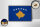 Holzschild Flagge Kosovo 18x12 cm Retro Flag of Kosovo Dekoration