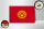 Holzschild Flagge Kirgisistans 18x12 cm Retro Kyrgyzstan Dekoration