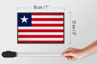 Holzschild Flagge Liberias 18x12 cm Retro Flag of Liberia Dekoration