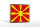 Holzschild Flagge Mazedoniens 18x12cm Retro Flag Macedonia Dekoration