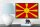 Holzschild Flagge Mazedoniens 18x12cm Retro Flag Macedonia Dekoration