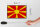 Holzschild Flagge Mazedoniens 18x12cm Retro Flag Macedonia Dekoration