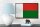 Holzschild Flagge Madagaskars 18x12 cm Retro Madagascar Dekoration