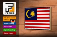 Holzschild Flagge Malaysias 18x12cm Retro Flag of Malaysia Dekoration