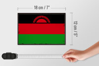Holzschild Flagge Malawis 18x12 cm Retro Flag of Malawi Dekoration