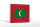 Holzschild Flagge Malediven 18x12 cm Retro Flag Maldives Dekoration