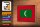 Holzschild Flagge Malediven 18x12 cm Retro Flag Maldives Dekoration