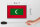 Holzschild Flagge Malediven 18x12 cm Retro Flag Maldives Dekoration