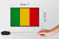 Holzschild Flagge Malis 18x12 cm Retro Flag of Mali Dekoration