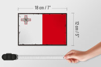 Holzschild Flagge Maltas 18x12 cm Retro Flag of Malta Dekoration