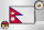 Holzschild Flagge Nepals 18x12 cm Retro Flag of Nepal Dekoration