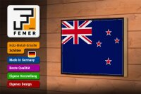 Holzschild Flagge Neuseelands 18x12 cm Retro New Zealand Dekoration