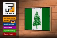 Holzschild Flagge Norfolkinsel 18x12 cm Retro Flag  Dekoration