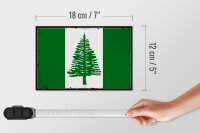 Holzschild Flagge Norfolkinsel 18x12 cm Retro Flag  Dekoration
