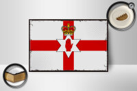 Holzschild Flagge Nordirland 18x12 cm RetroFlag Dekoration