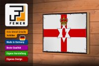 Holzschild Flagge Nordirland 18x12 cm RetroFlag Dekoration