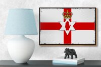 Holzschild Flagge Nordirland 18x12 cm RetroFlag Dekoration